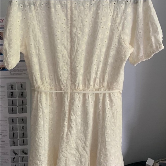 NEW Madewell Eyelet Tassel-Tie Mini white Dress - Picture 8 of 8